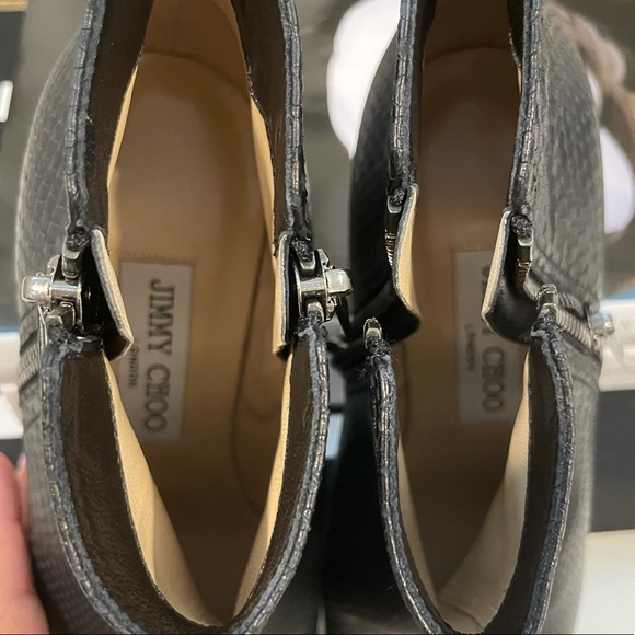 Jimmy Choo Embossed Leather Boots - Picture 4 of 13